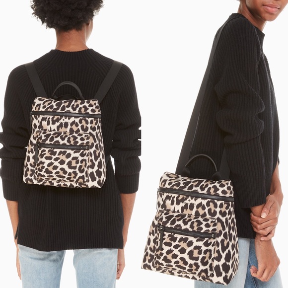 kate spade leopard print backpack